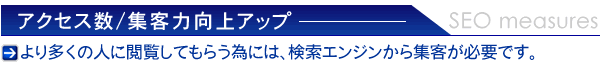 �z�[���y�[�W�̓A�N�Z�X��/�W�q��UP���d�v�ł��B