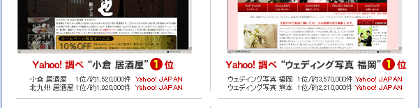 検索エンジン対策結果の一例